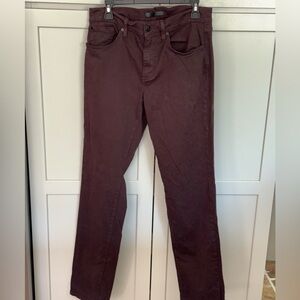 Joe’s Jeans Brixton Straight Narrow Burgundy Stretch Denim Size 32| EUC ❤️